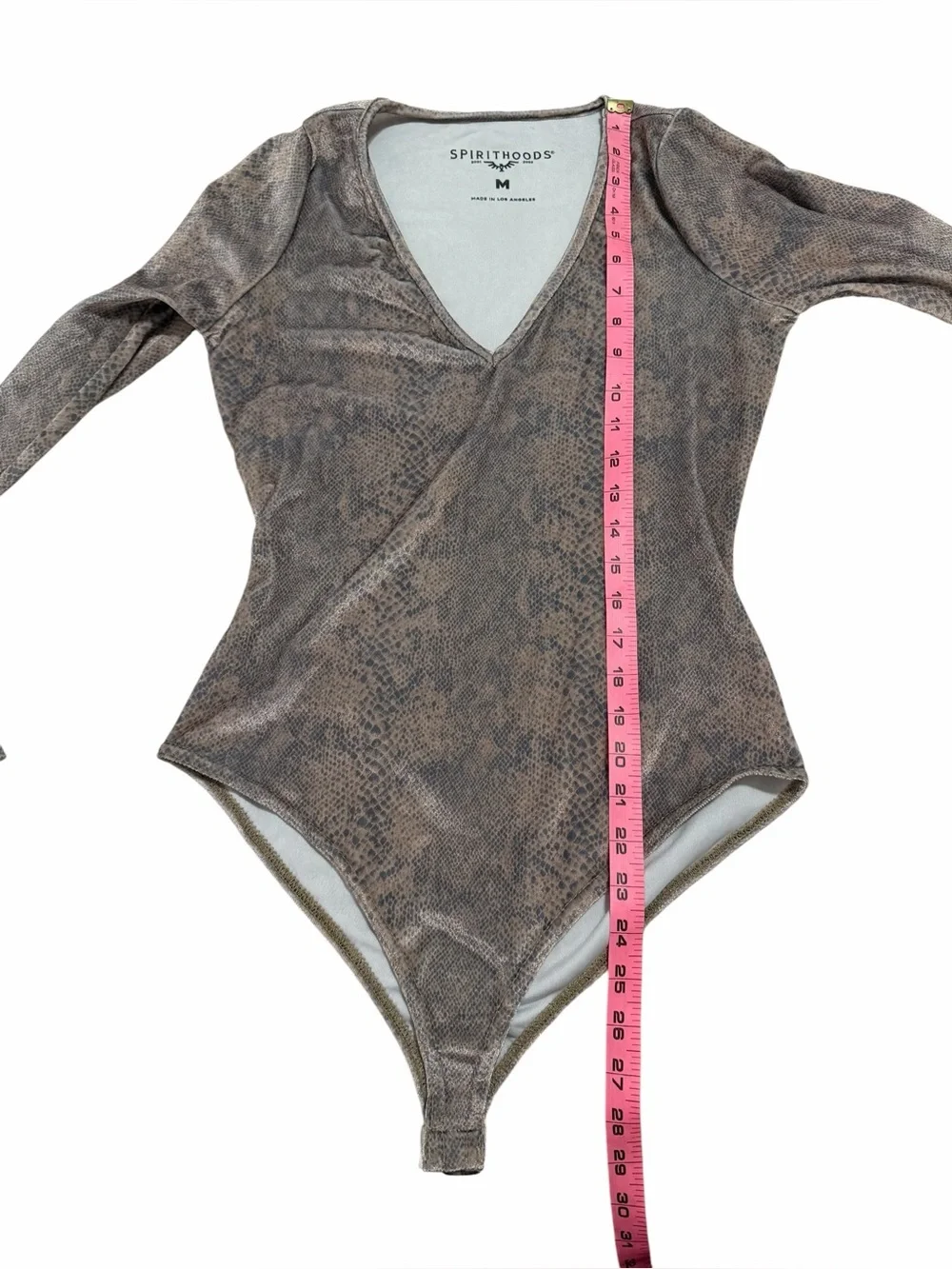 Spirithoods Snakeskin Velvet Bodysuit Size M - Picture 7 of 13